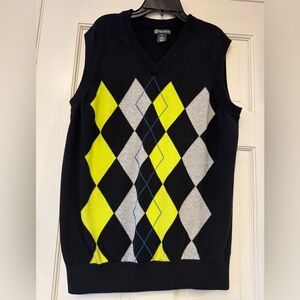 Pro Tour Argyle Sweater Vest with Vibrant Colors